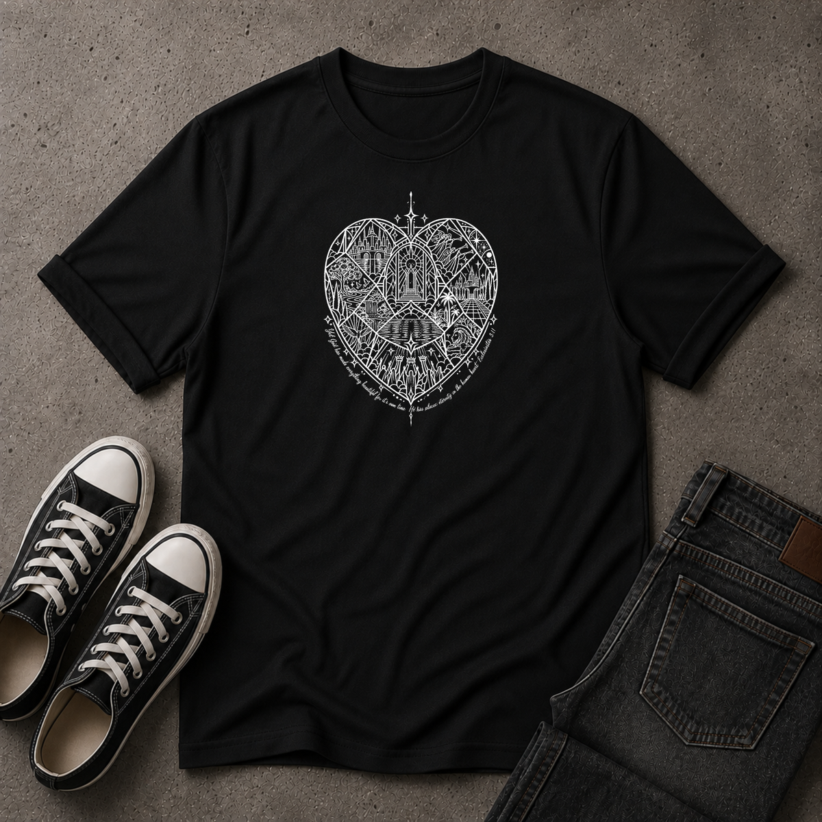 Eternity in the Human Heart T-Shirt – Ecclesiastes 3:11 (FRONT DESIGN)