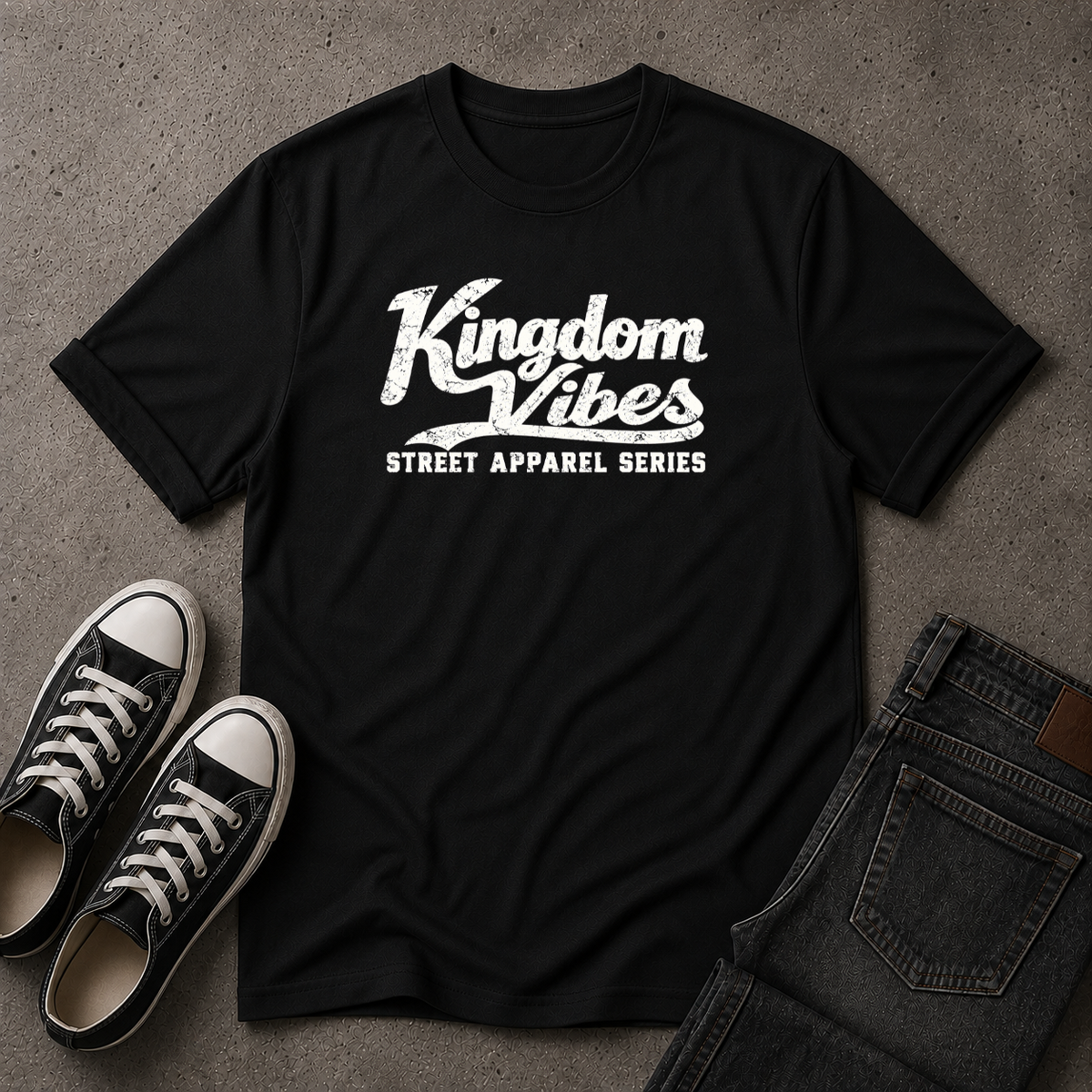 Kingdom Vibes T-Shirt | Christian Streetwear Logo Tee (FRONT DESIGN)