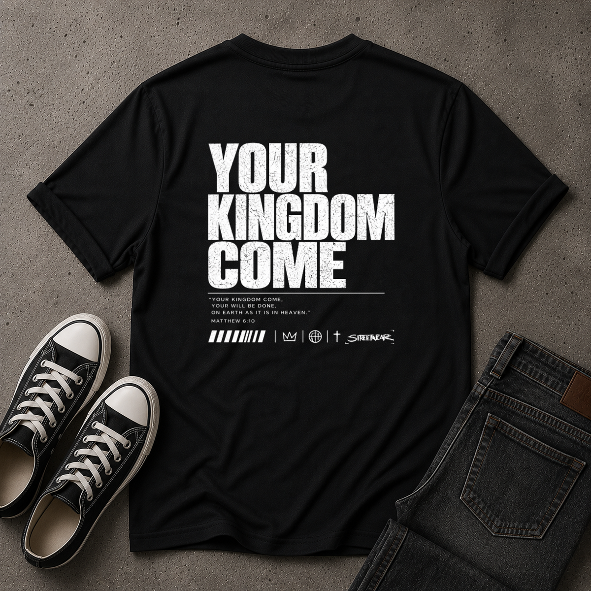 Your Kingdom Come Christian T-Shirt – Matthew 6:10 – (BACK DESIGN)
