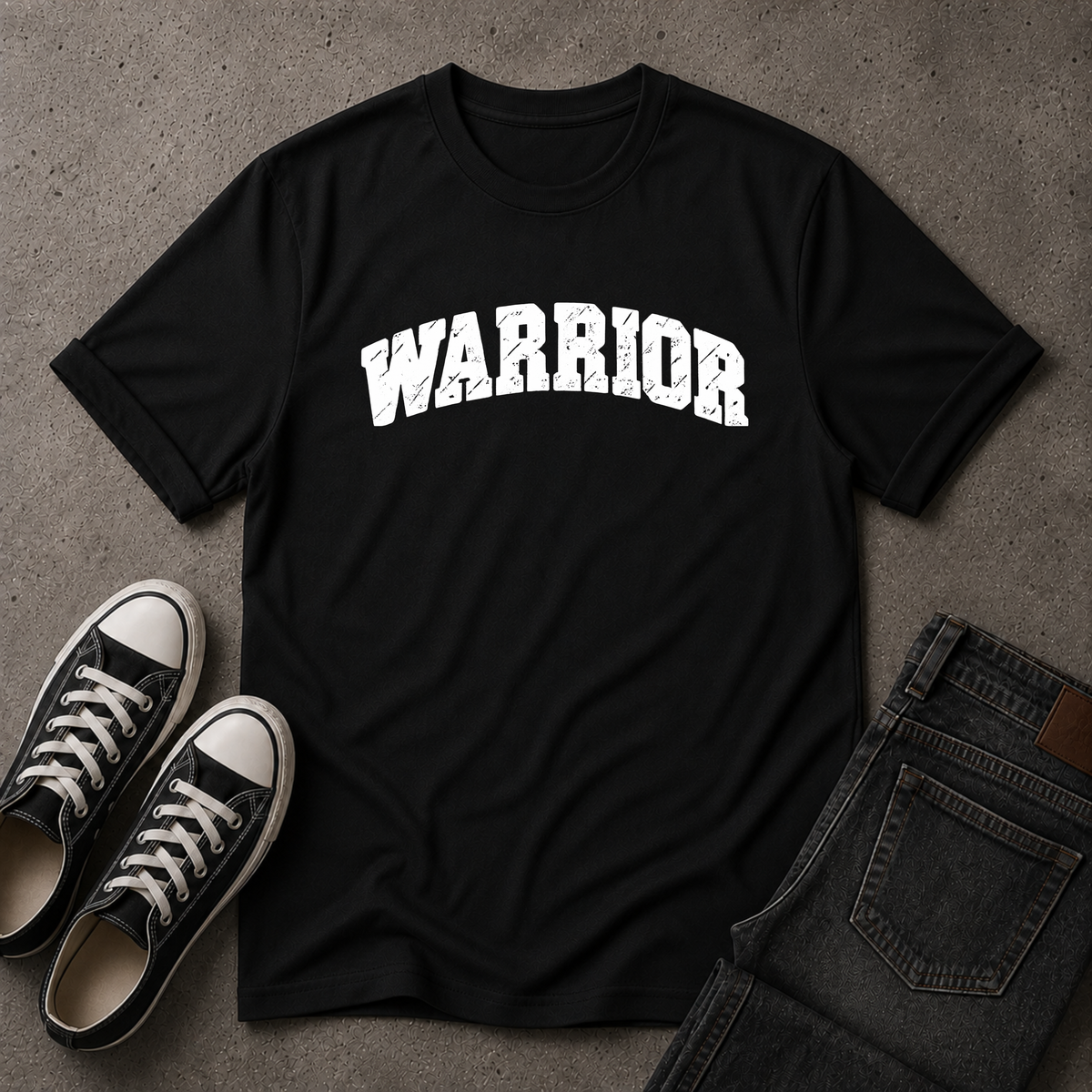 Warrior Christian T-Shirt – Christian Warrior Faith Tee (FRONT DESIGN)