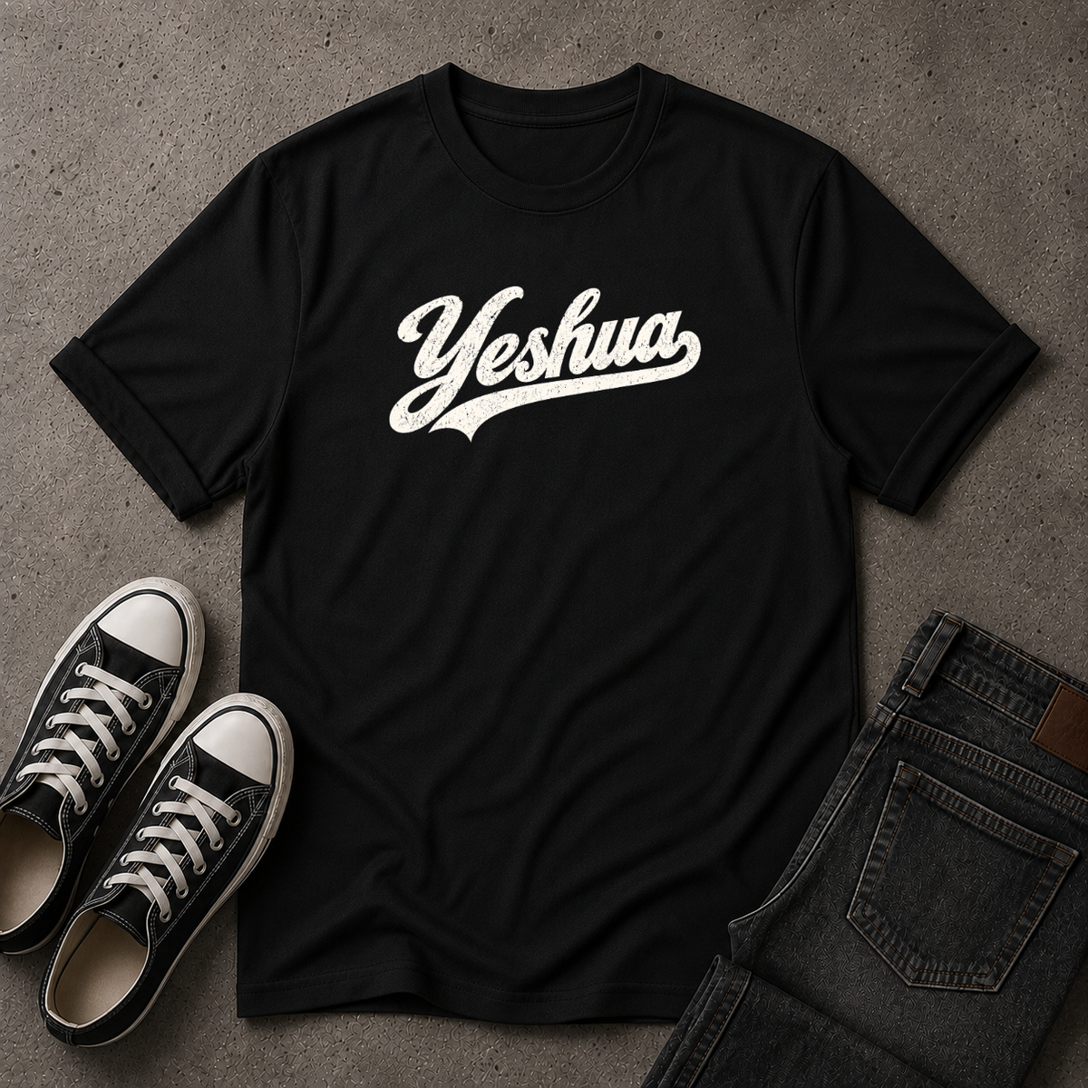 Yeshua Christian T-Shirt – Jesus Hebrew Name Tee – (FRONT DESIGN)