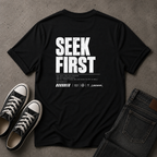 Seek First Christian T-Shirt – Matthew 6:33 – (BACK DESIGN)