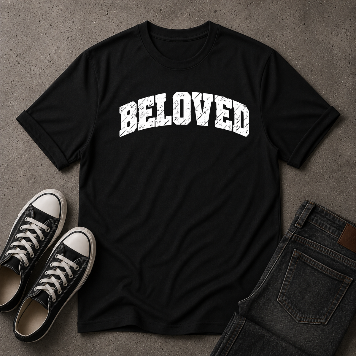 Beloved Christian T-Shirt – Christian Identity Faith Tee (FRONT DESIGN)