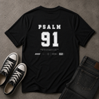 Psalm 91 T-Shirt – He Who Dwells Christian Scripture T-Shirt (BACK DESIGN)