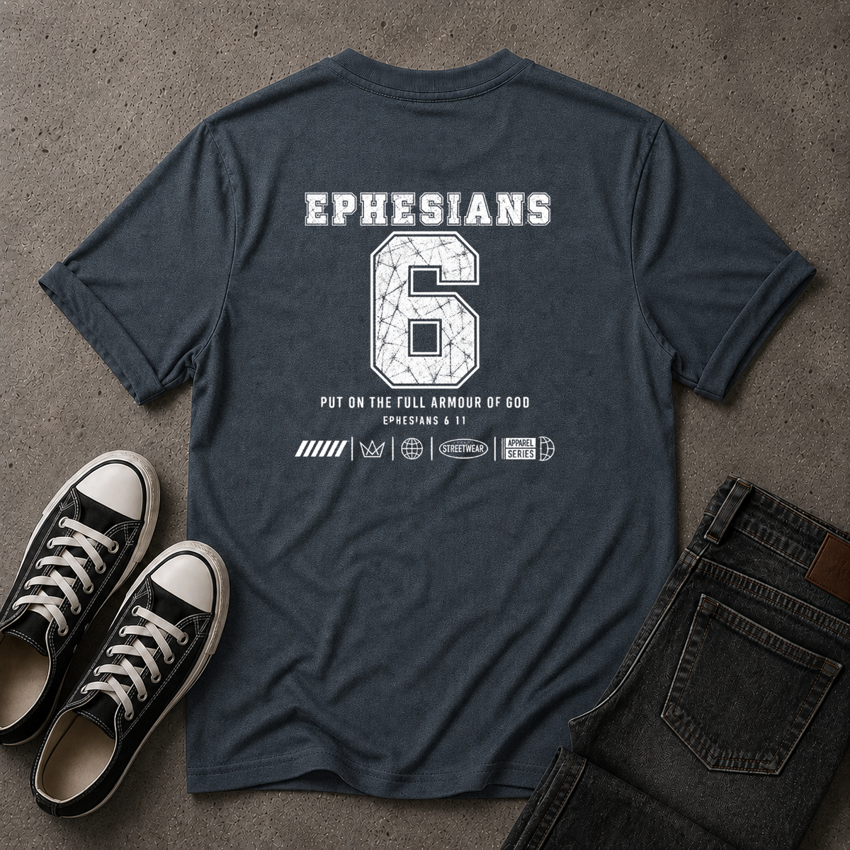 Ephesians 6 Christian T-Shirt – Armour of God – (BACK DESIGN)