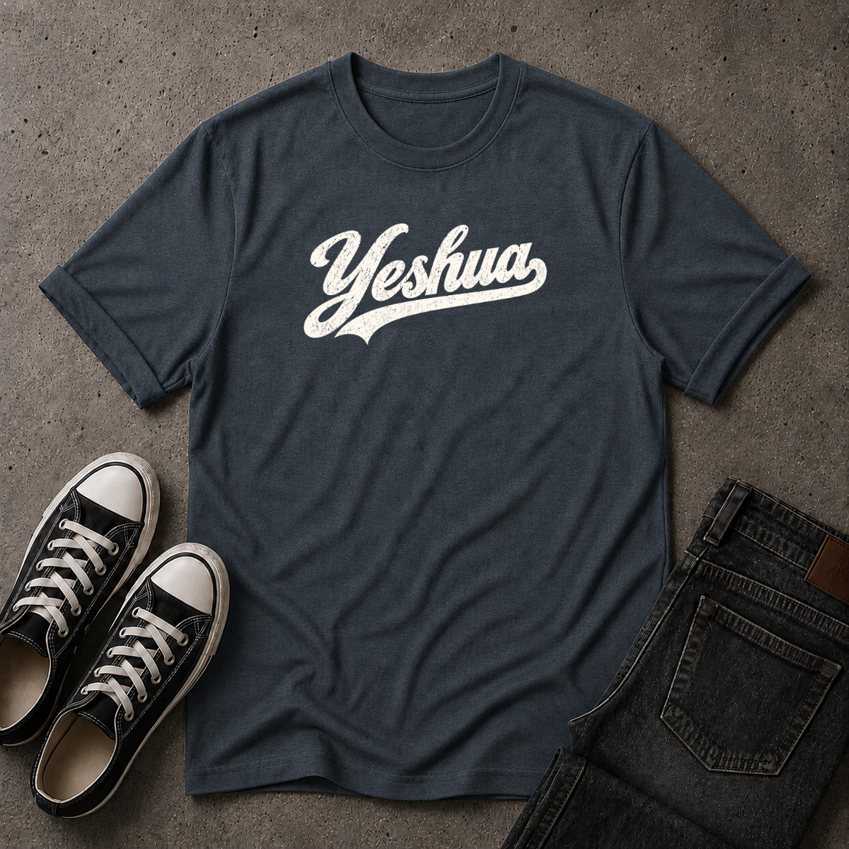 Yeshua Christian T-Shirt – Jesus Hebrew Name Tee – (FRONT DESIGN)
