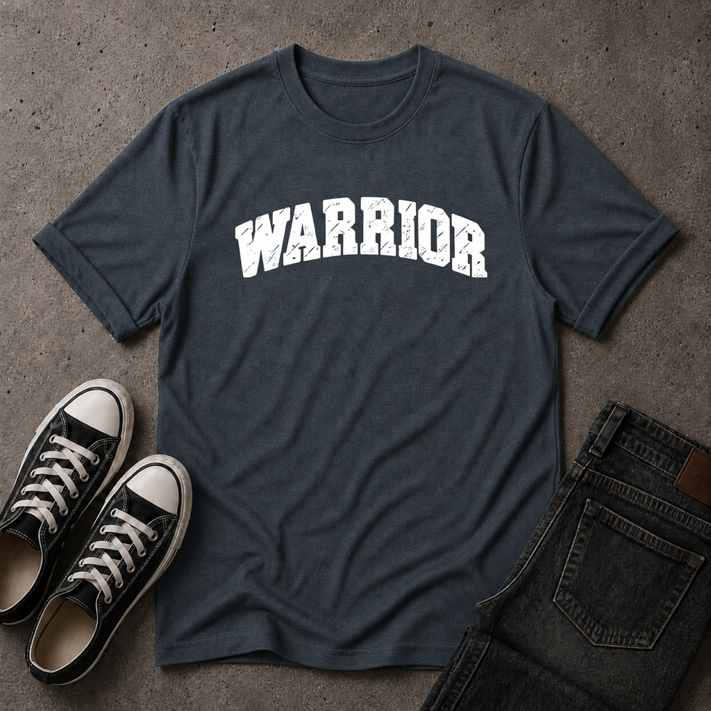 Warrior Christian T-Shirt – Christian Warrior Faith Tee (FRONT DESIGN)