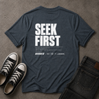 Seek First Christian T-Shirt – Matthew 6:33 – (BACK DESIGN)