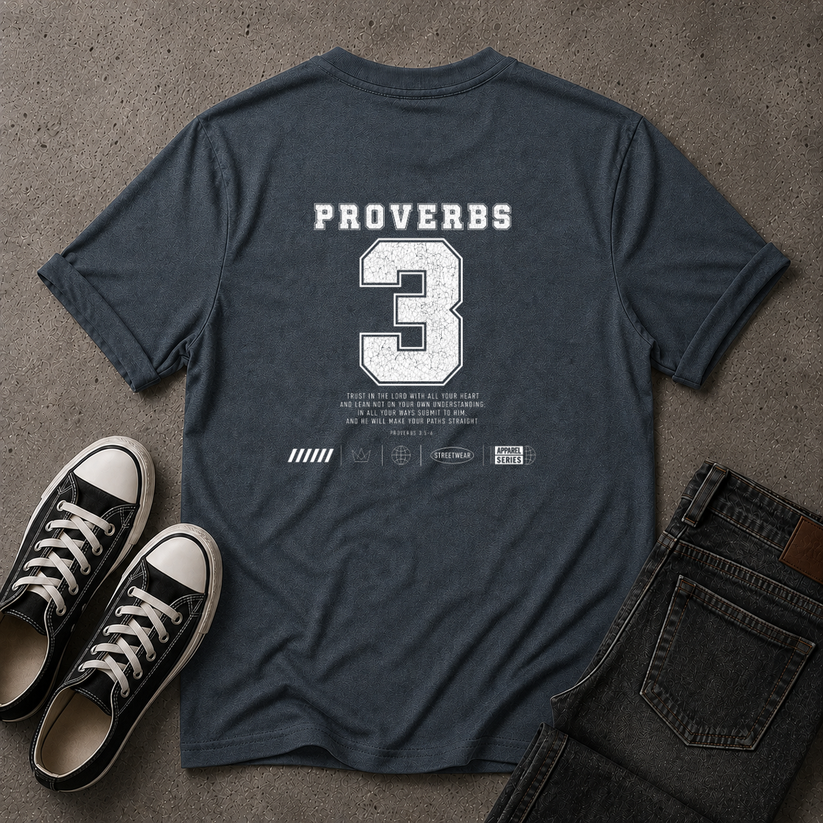 Proverbs 3 Christian T-Shirt - Trust In The Lord (BACK DESIGN)