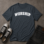 Worship Christian T-Shirt – Christian Streetwear Tee (FRONT DESIGN)