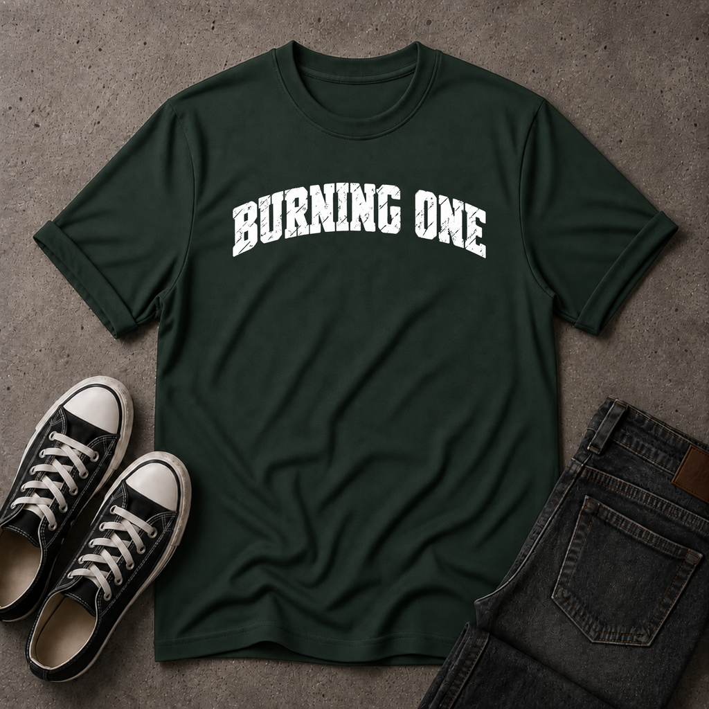 Burning One Christian T-Shirt – Christian Streetwear Tee (FRONT DESIGN)