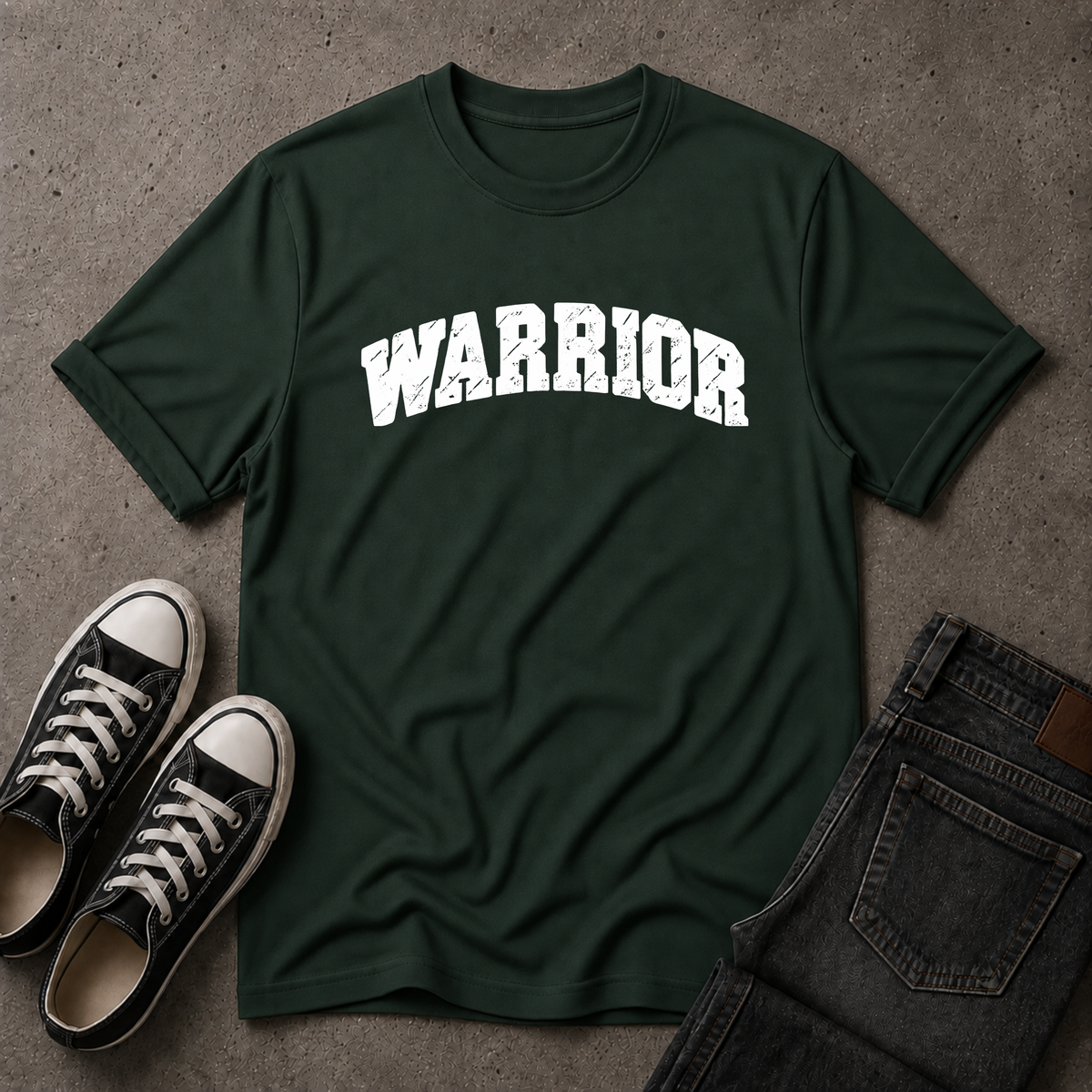 Warrior Christian T-Shirt – Christian Warrior Faith Tee (FRONT DESIGN)