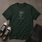 Consider the Lilies Christian T-Shirt – Luke 12:27 Floral Scripture Tee (FRONT DESIGN)