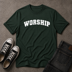 Worship Christian T-Shirt – Christian Streetwear Tee (FRONT DESIGN)