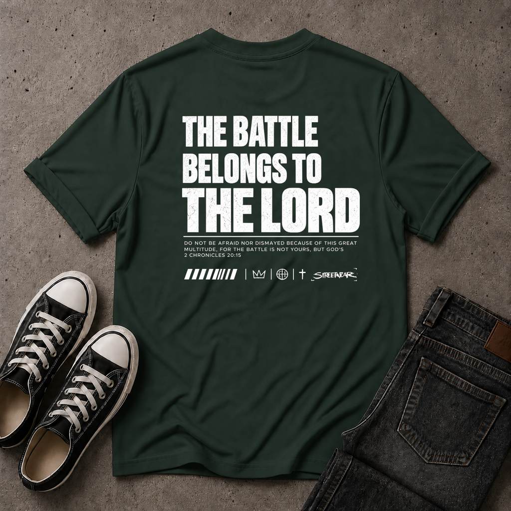 The Battle Belongs to the Lord T-Shirt – 2 Chronicles 20:15 (BACK DESIGN)