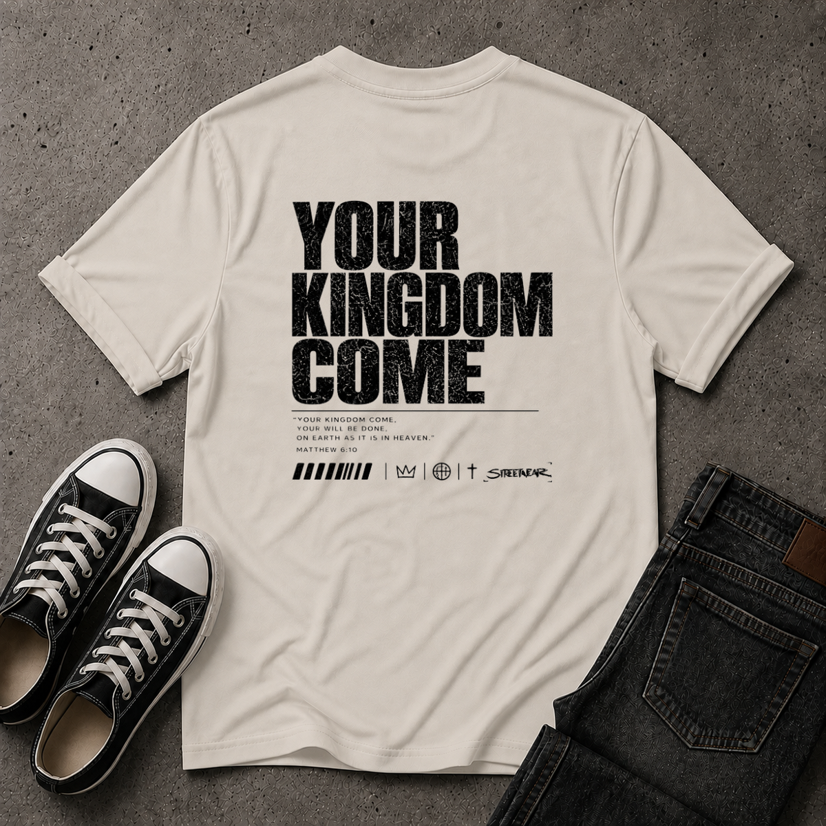 Your Kingdom Come Christian T-Shirt – Matthew 6:10 – (BACK DESIGN)
