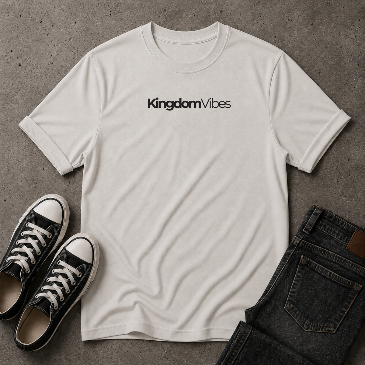 Kingdom Vibes Classic T-Shirt – Christian Streetwear Tee (FRONT DESIGN)