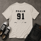 Psalm 91 T-Shirt – He Who Dwells Christian Scripture T-Shirt (BACK DESIGN)
