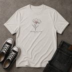 Consider the Lilies Christian T-Shirt – Luke 12:27 Floral Scripture Tee (FRONT DESIGN)