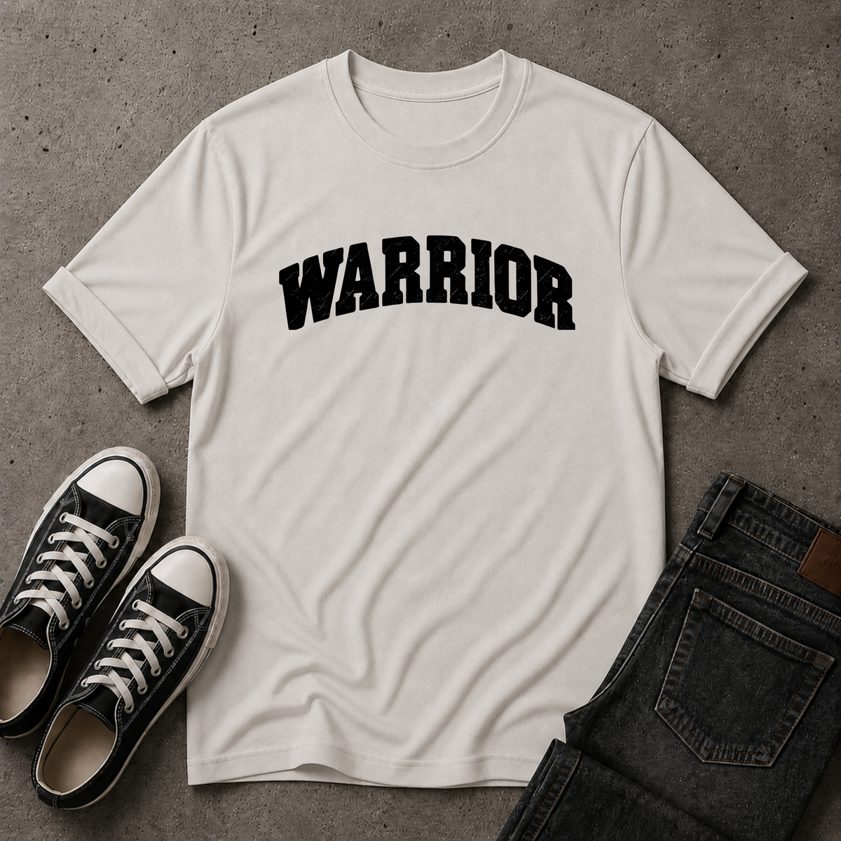 Warrior Christian T-Shirt – Christian Warrior Faith Tee (FRONT DESIGN)