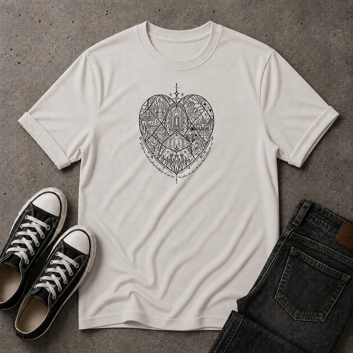 Eternity in the Human Heart T-Shirt – Ecclesiastes 3:11 (FRONT DESIGN)