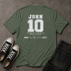 John 10:10 Christian T-Shirt – Life to the Full – (BACK DESIGN)