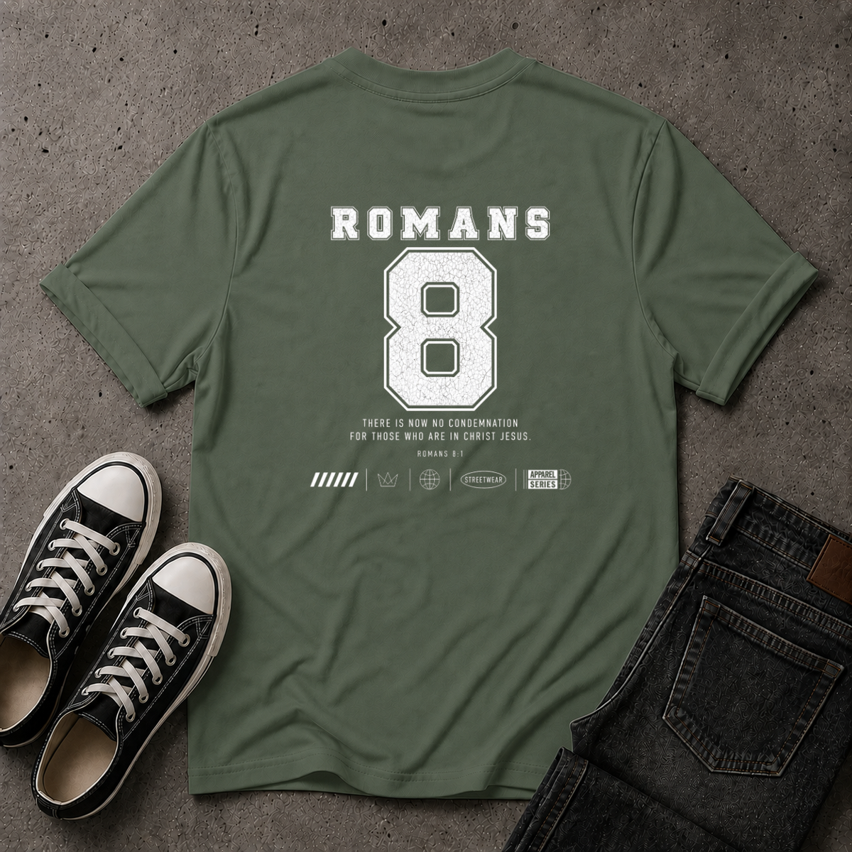 Romans 8:1 Christian T-Shirt
