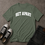 Set Apart Christian T-Shirt – Distressed Faith Streetwear Tee (FRONT DESIGN)
