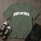 Spirit and Truth Christian T-Shirt – John 4:24 Worship Tee (FRONT DESIGN)