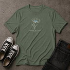 Consider the Lilies Christian T-Shirt – Luke 12:27 Floral Scripture Tee (FRONT DESIGN)