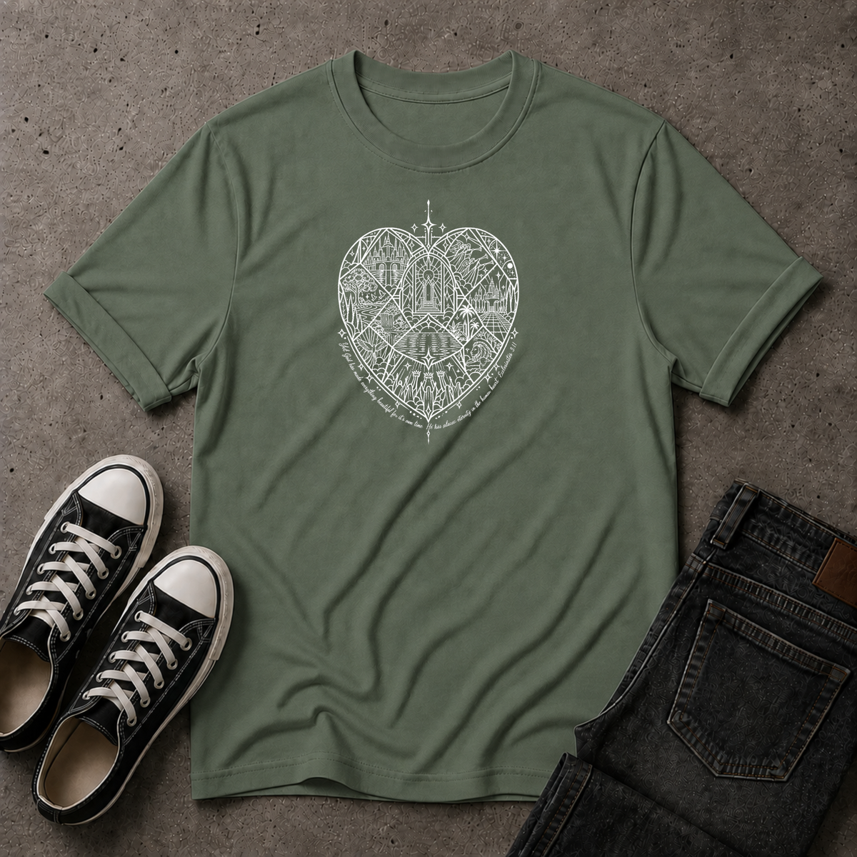 Eternity in the Human Heart T-Shirt – Ecclesiastes 3:11 (FRONT DESIGN)