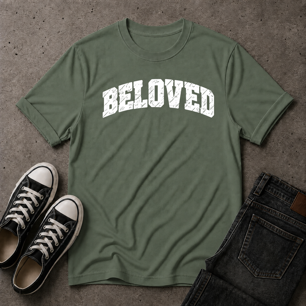 Beloved Christian T-Shirt – Christian Identity Faith Tee (FRONT DESIGN)