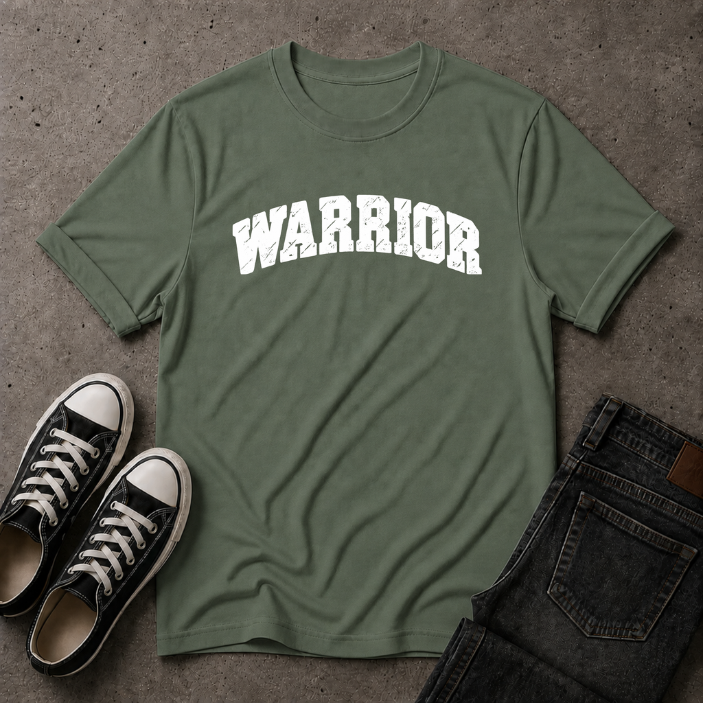 Warrior Christian T-Shirt – Christian Warrior Faith Tee (FRONT DESIGN)