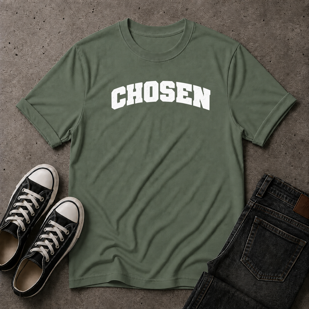 Chosen Christian Tee – Chosen by God Faith Tee (FRONT DESIGN)
