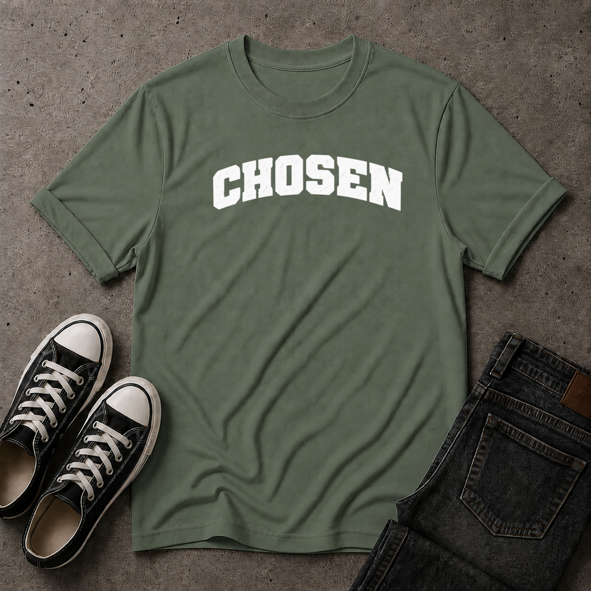 Chosen Christian Tee – Chosen by God Faith Tee (FRONT DESIGN)