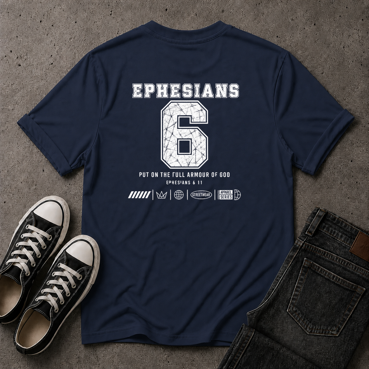 Ephesians 6 Christian T-Shirt – Armour of God – (BACK DESIGN)