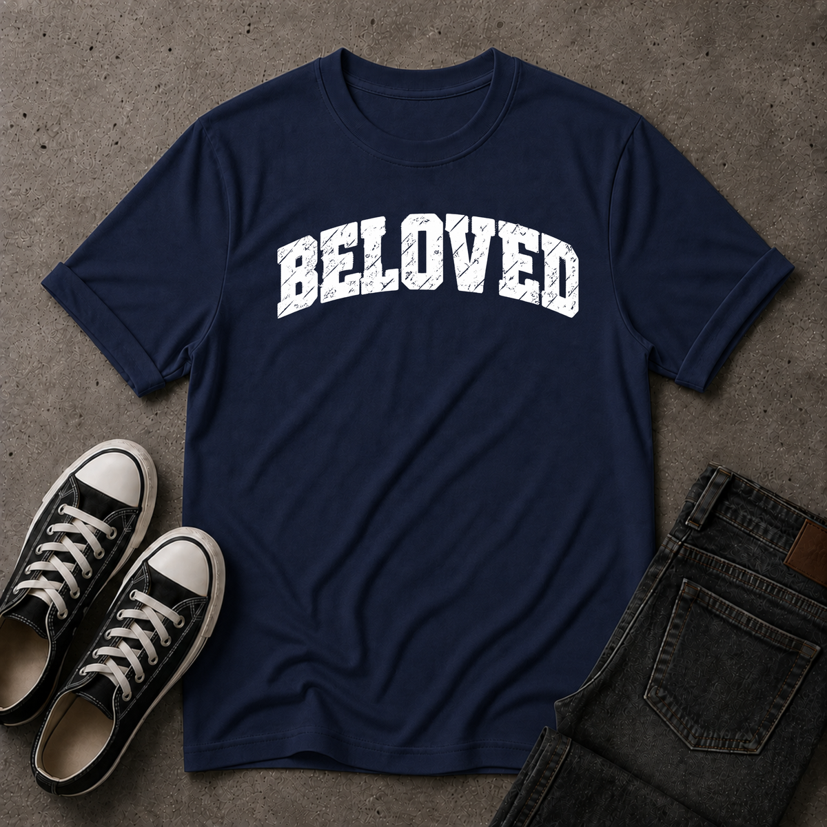 Beloved Christian T-Shirt – Christian Identity Faith Tee (FRONT DESIGN)