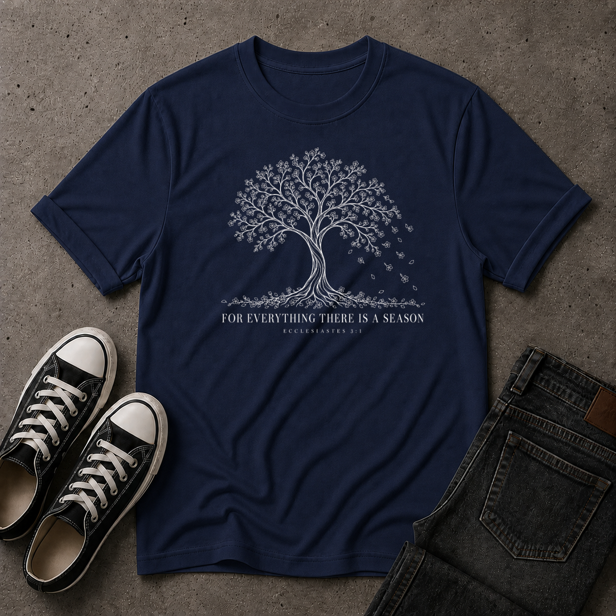 Ecclesiastes 3:1 T-Shirt – For Everything There Is a Season Christian Tee (FRONT DESIGN)