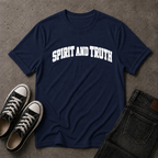 Spirit and Truth Christian T-Shirt – John 4:24 Worship Tee (FRONT DESIGN)