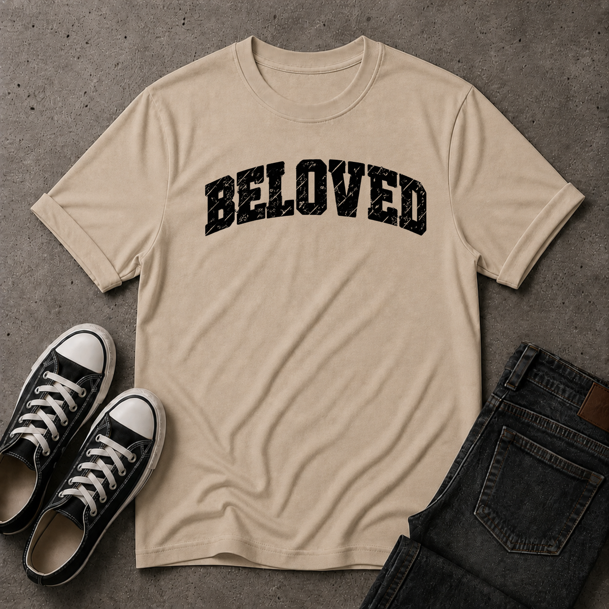 Beloved Christian T-Shirt – Christian Identity Faith Tee (FRONT DESIGN)