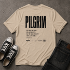 Pilgrim Christian T-Shirt – Hebrews 13:14 Scripture Tee (BACK DESIGN)