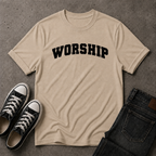 Worship Christian T-Shirt – Christian Streetwear Tee (FRONT DESIGN)
