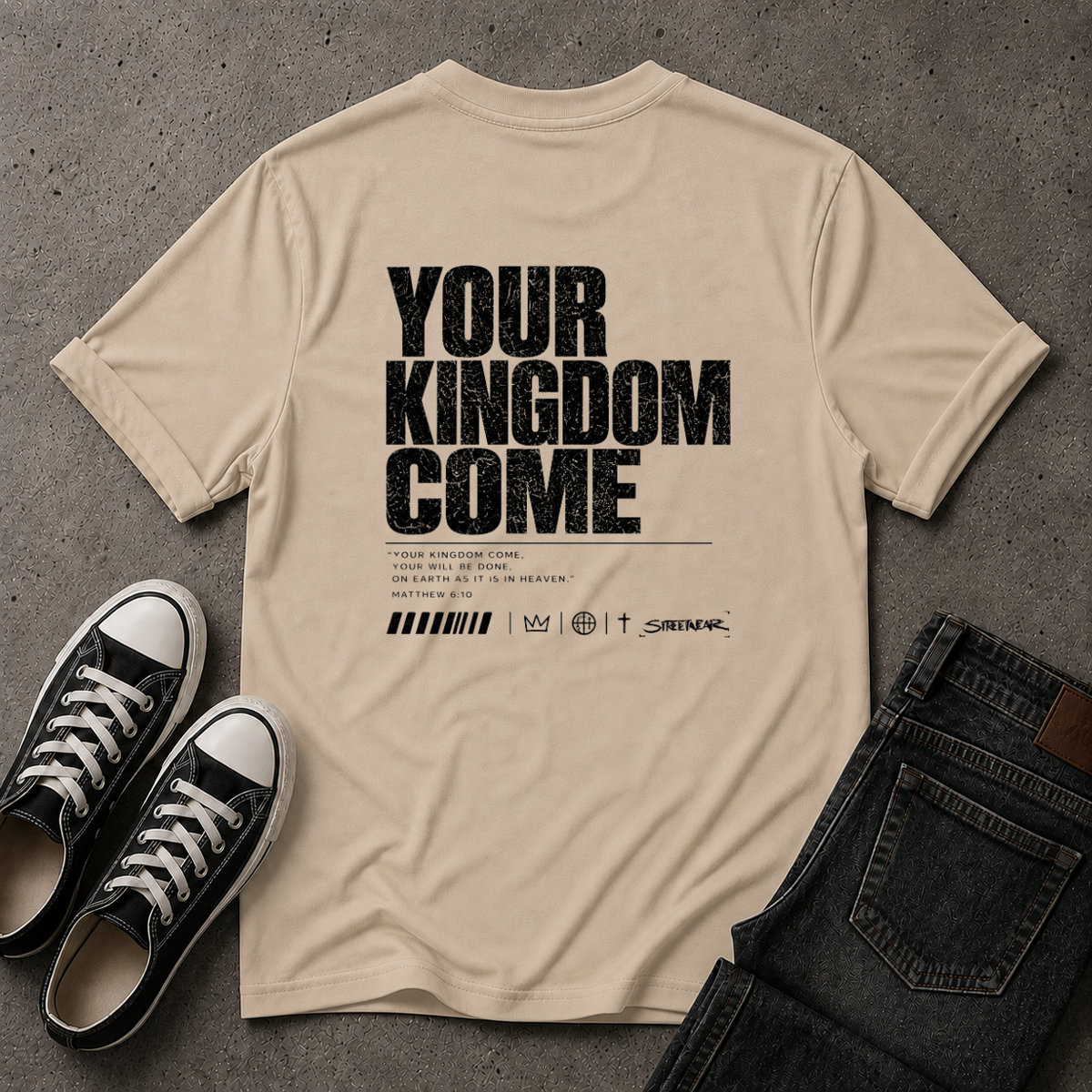 Your Kingdom Come Christian T-Shirt – Matthew 6:10 – (BACK DESIGN)
