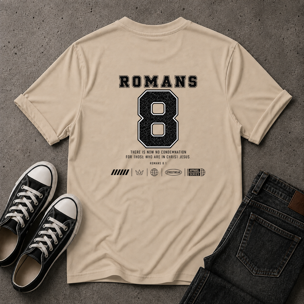 Romans 8:1 Christian T-Shirt