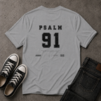 Psalm 91 T-Shirt – He Who Dwells Christian Scripture T-Shirt (BACK DESIGN)