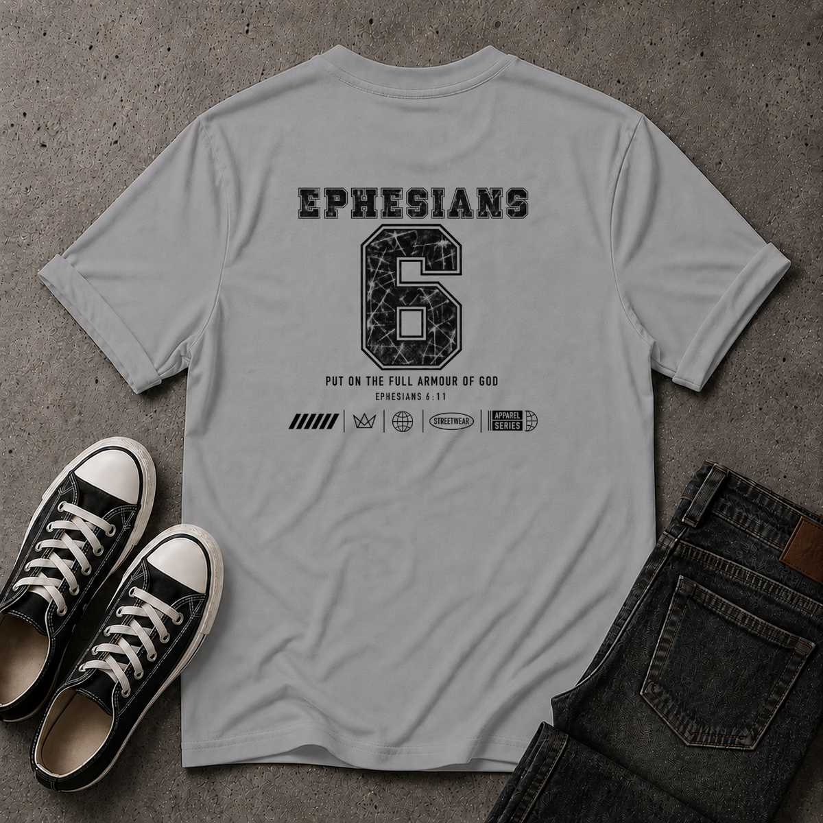 Ephesians 6 Christian T-Shirt – Armour of God – (BACK DESIGN)