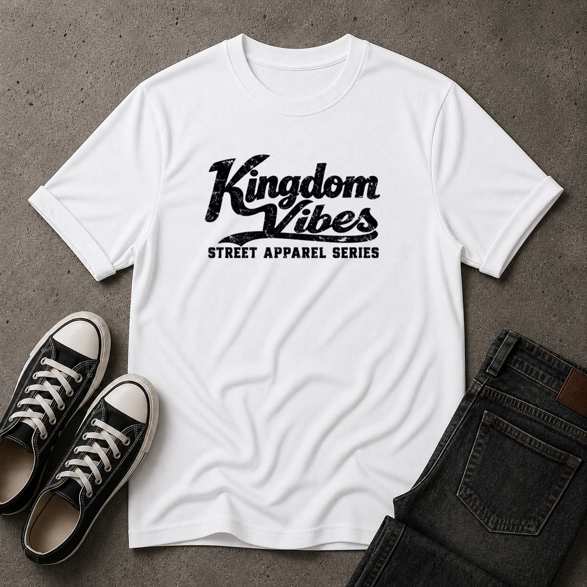 Kingdom Vibes T-Shirt | Christian Streetwear Logo Tee (FRONT DESIGN)